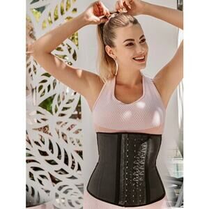 Ann Darling Original Black Latex Corset Shaper Trainer Gorpcore Steampunk Goth
